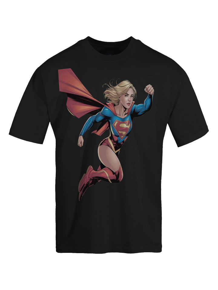 Supergirl Stellar Shadow Oversized Faded T-Shirt product image (1)
