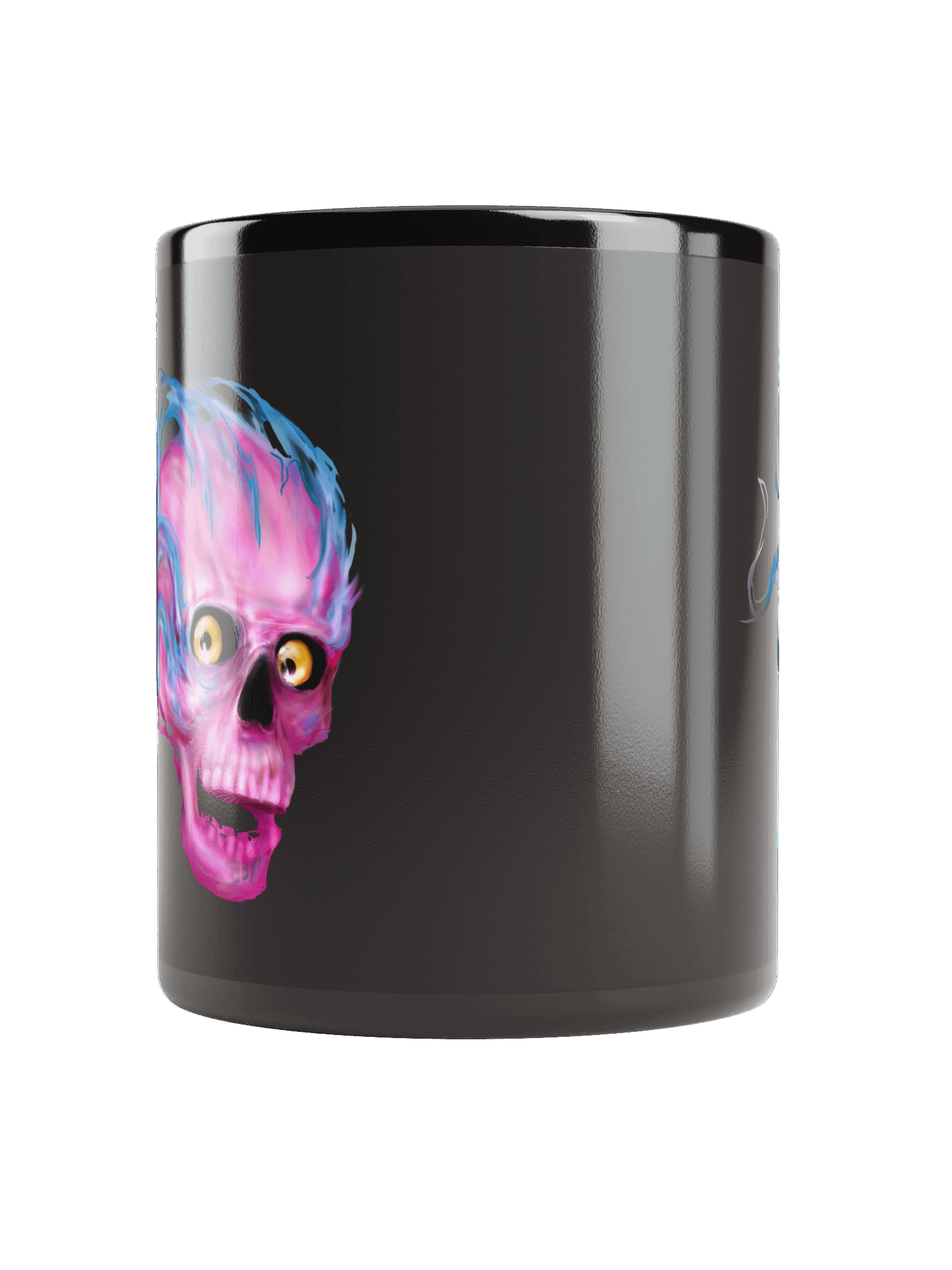 pink blue flame happy skull product image (10)