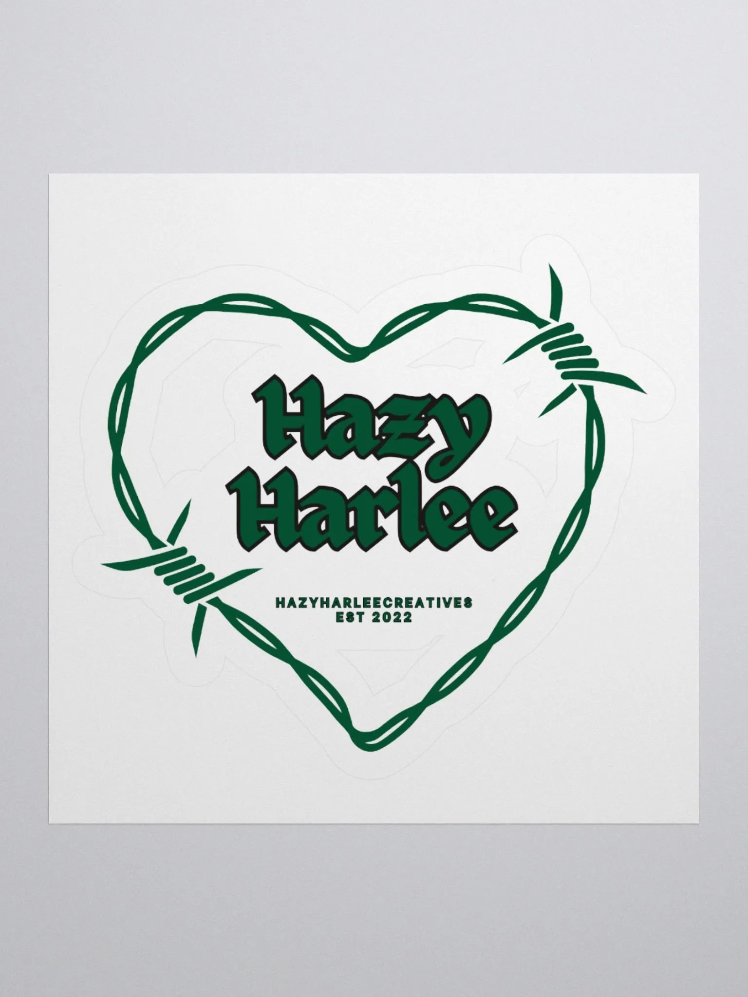 Barbed Heart Kiss Cut Stickers product image (1)