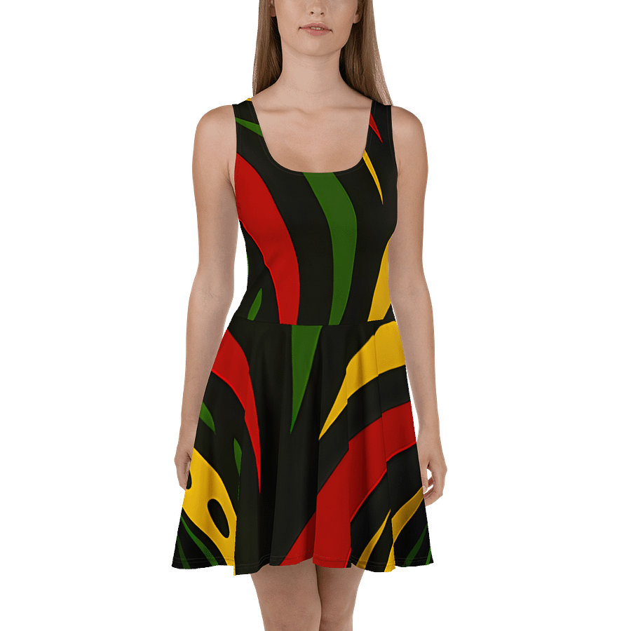 Rasta Spirit Geometric Skater Dress product image (2)