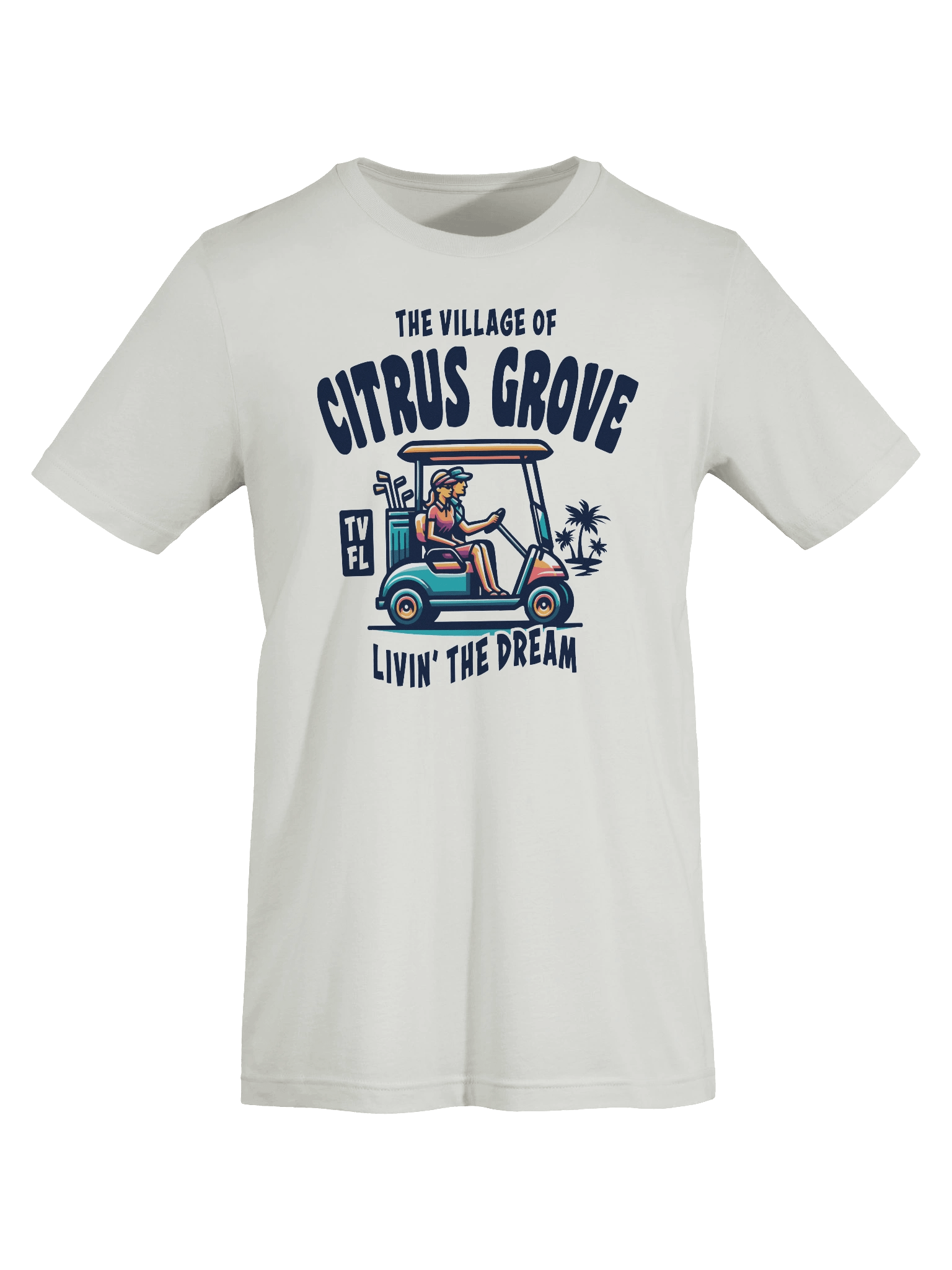 The Village of Citrus Grove TV FL Golf Cart Design T-Shirt product image (56)