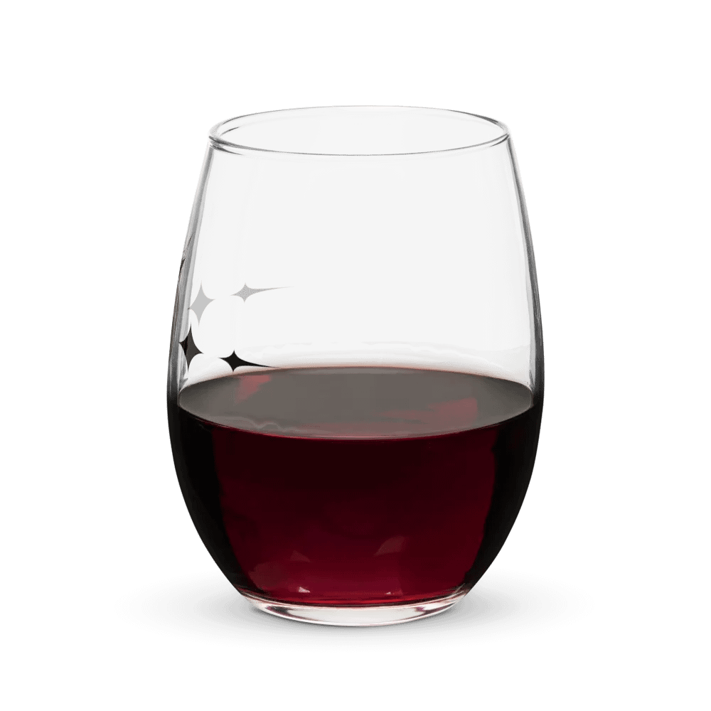 Crowned Apple (Black) ✦ Stemless Wine Glass product image (7)