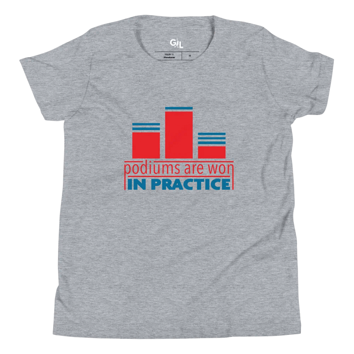 Podiums Are Won In Practice Kids Tee: Orange & Blue product image (1)