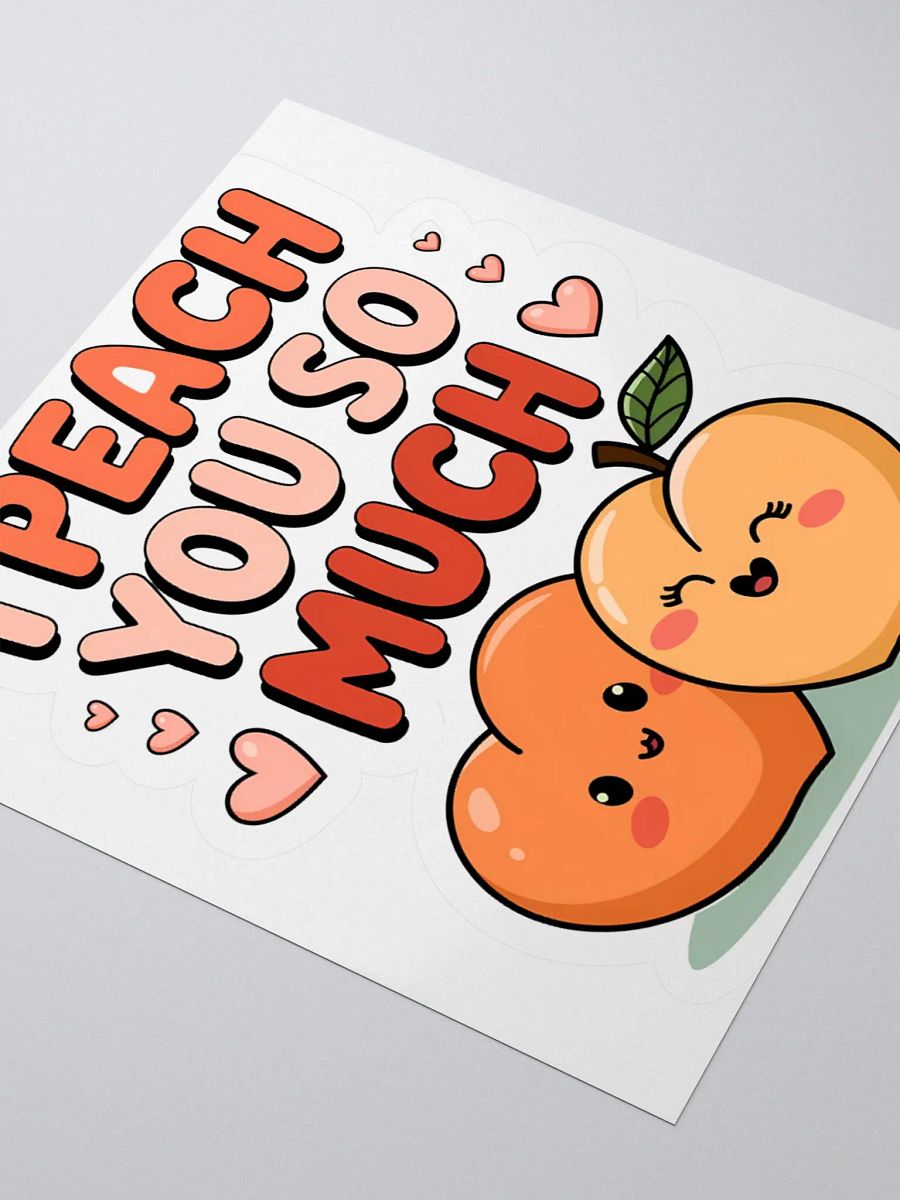 I Peach You So Much Valentines Stickers product image (3)