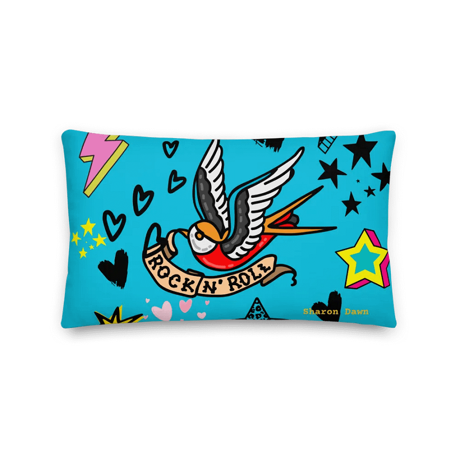 Rock N' Roll Tattoo Inspired All-Over Pillow product image (2)