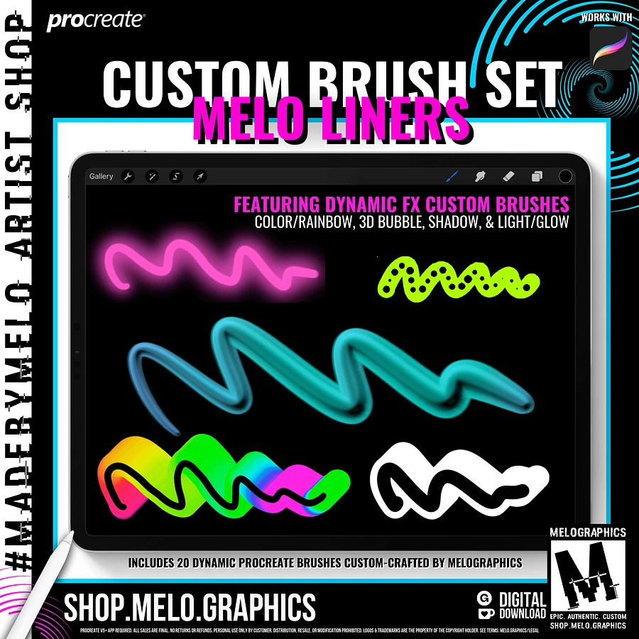 MELOliners Procreate Brush Set | #MadeByMELO product image (3)