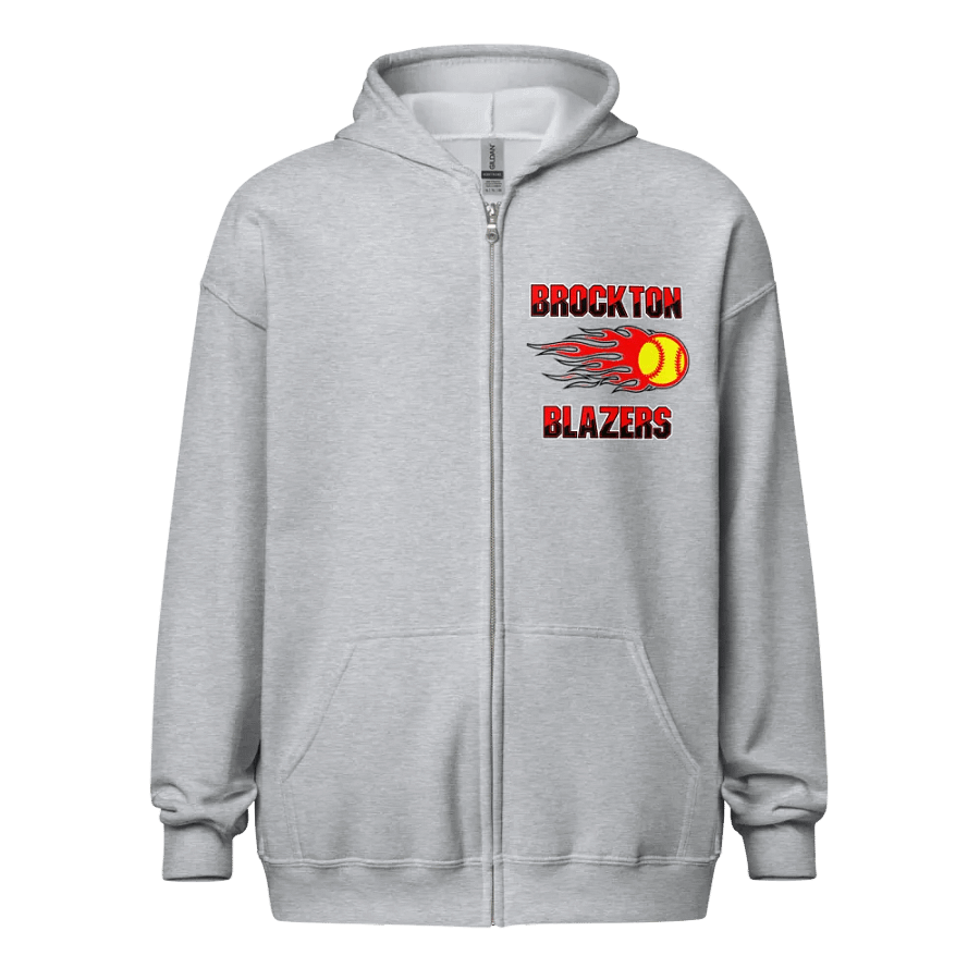 Brockton Blazers Logo Zip Hoodie - Gray product image (1)