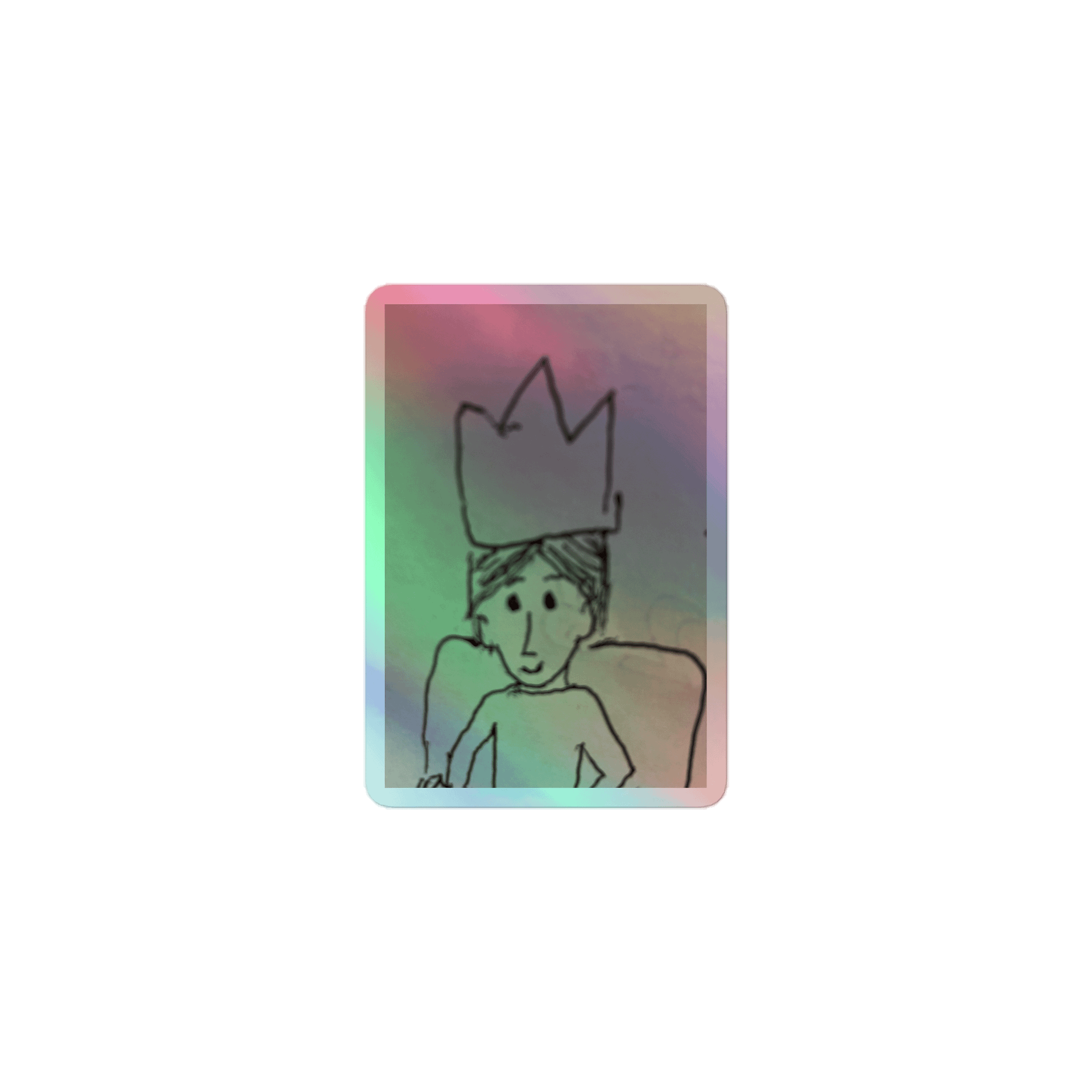 Royal Crown Kiss-Cut Holographic Sticker Sheet product image (1)