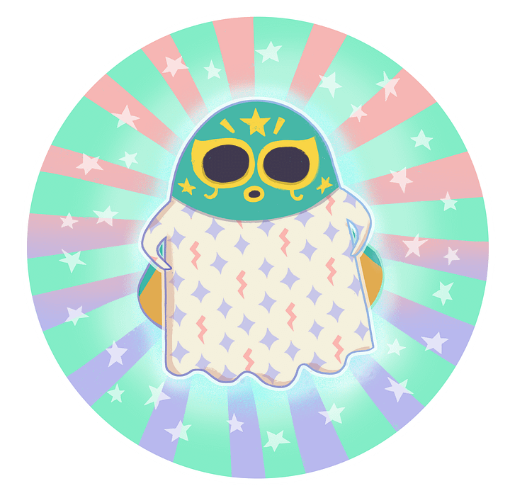 Pastel Little Ghost Luchador - Stainless Steel Tumbler product image (2)