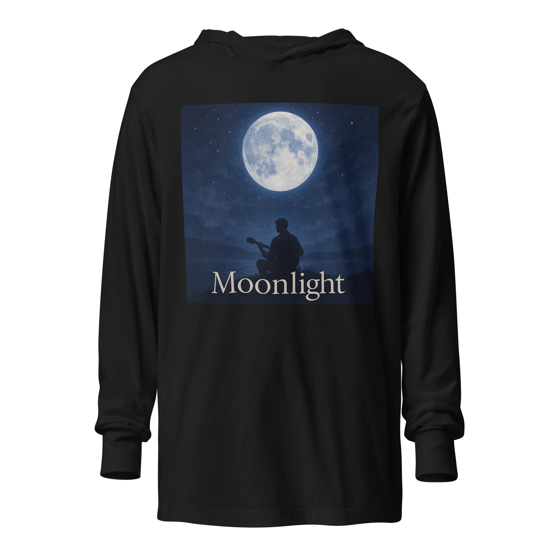 Lightweight Moonlight Album Cover Hoodie - Show your Support with Style - Menswear, Womenswear product image (1)