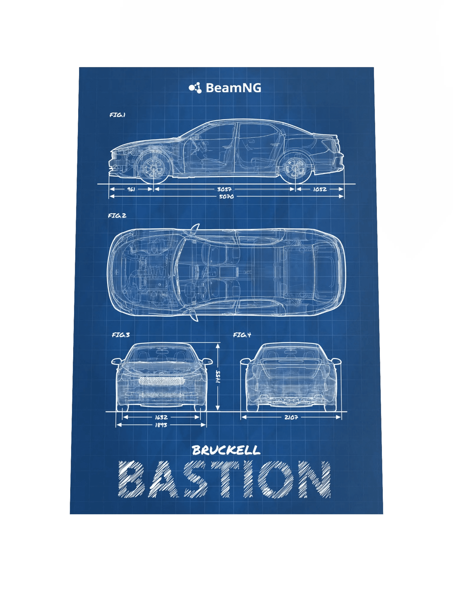 Bruckell Bastion Blueprint Poster product image (1)