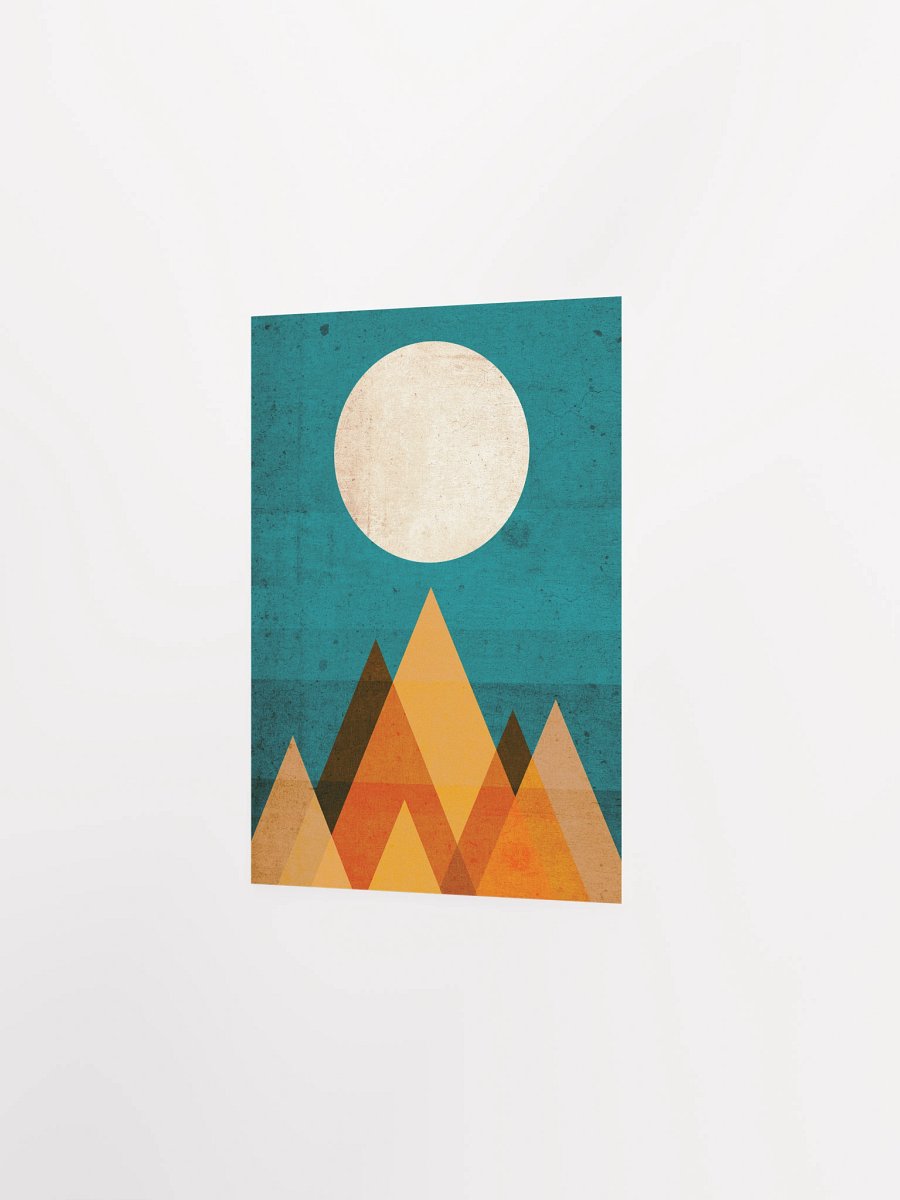 Abstract Geometric Mountain and Moon Art Print product image (11)