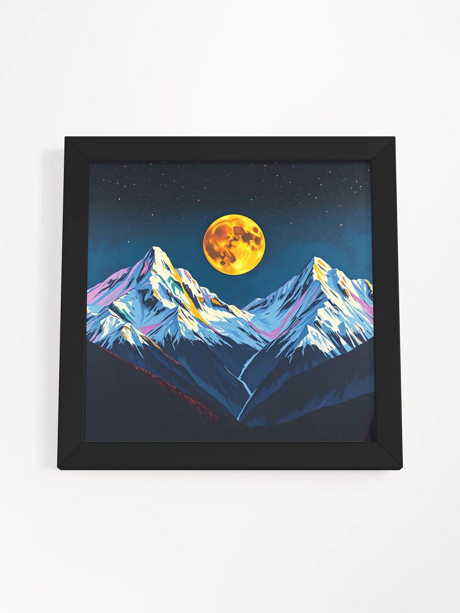alberta rockies, Vibrant Matte Poster in Ayous Wood Frame product image (18)