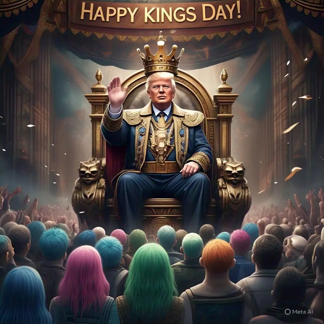 Happy Kings Day my friends.. If people are going to act stupid, let's just roll with it and have a good time. All Hail King Trump!