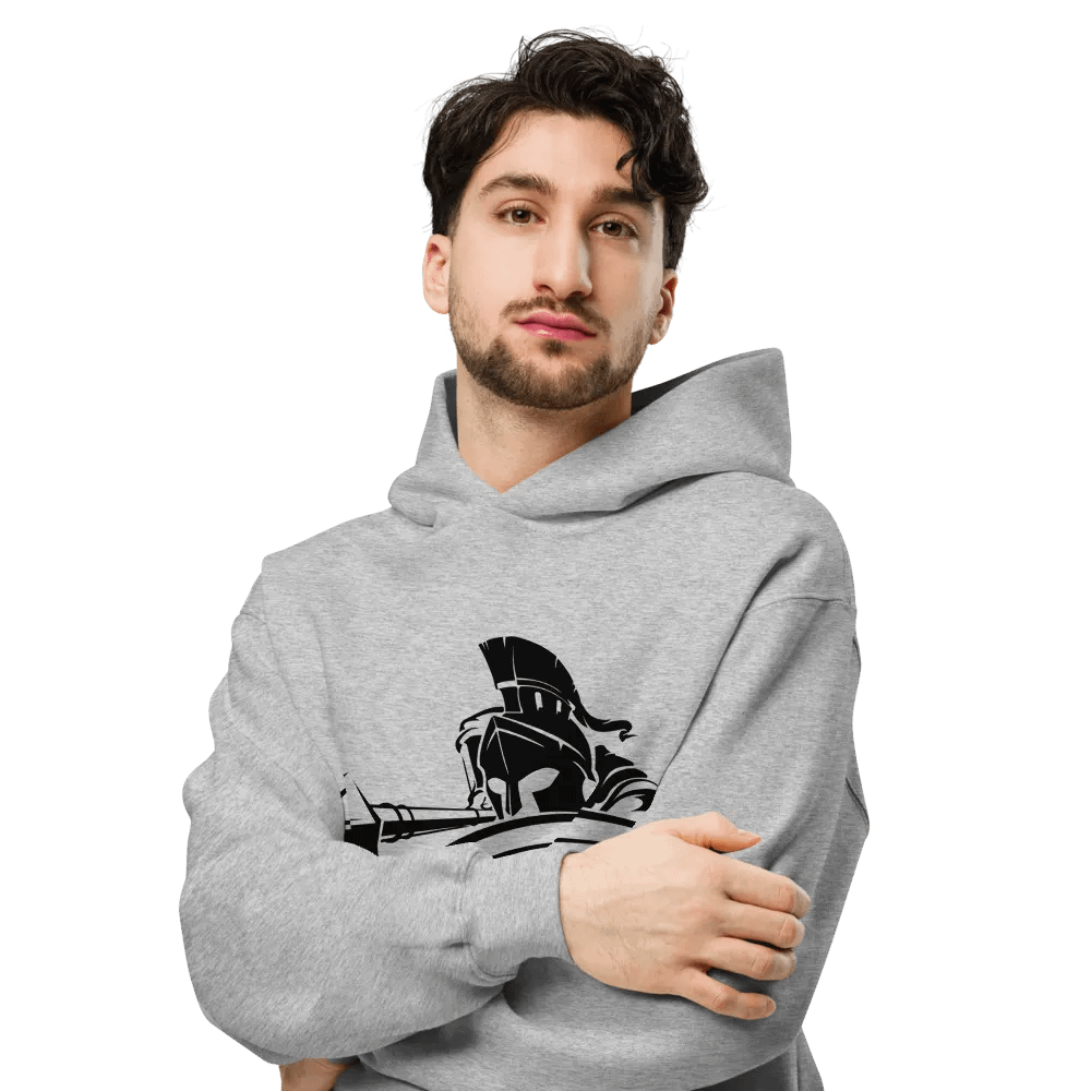 Grey Spartan Hoodie product image (6)