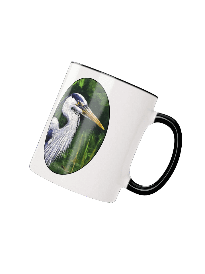 Elegant Great Blue Heron Ceramic Mug product image (7)