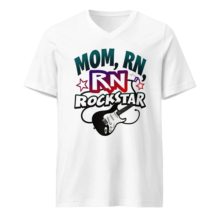 Rockstar Mom RN V-Neck Tee product image (1)
