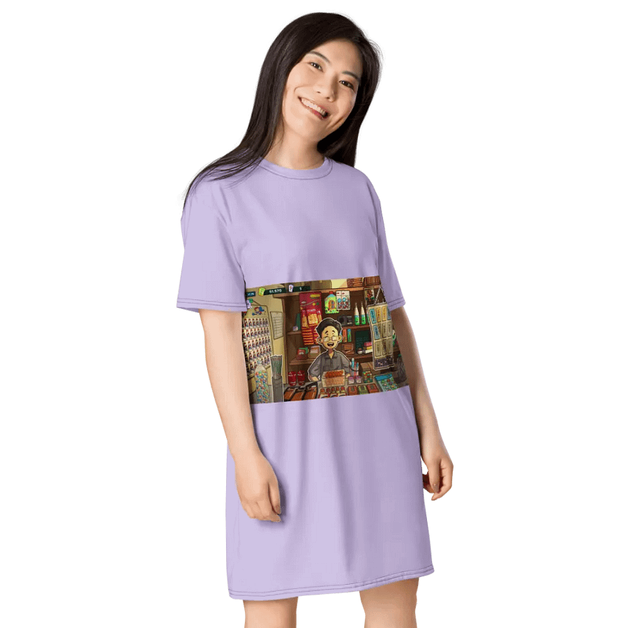 Váy thun in toàn thân/Full body printed T-shirt dress product image (4)