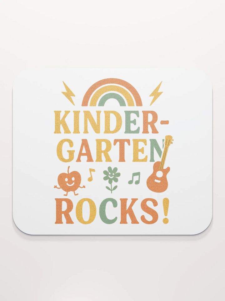 Kindergarten Rocks! Mouse Pad – Fun & Bright Teacher Desk Mat product image (2)