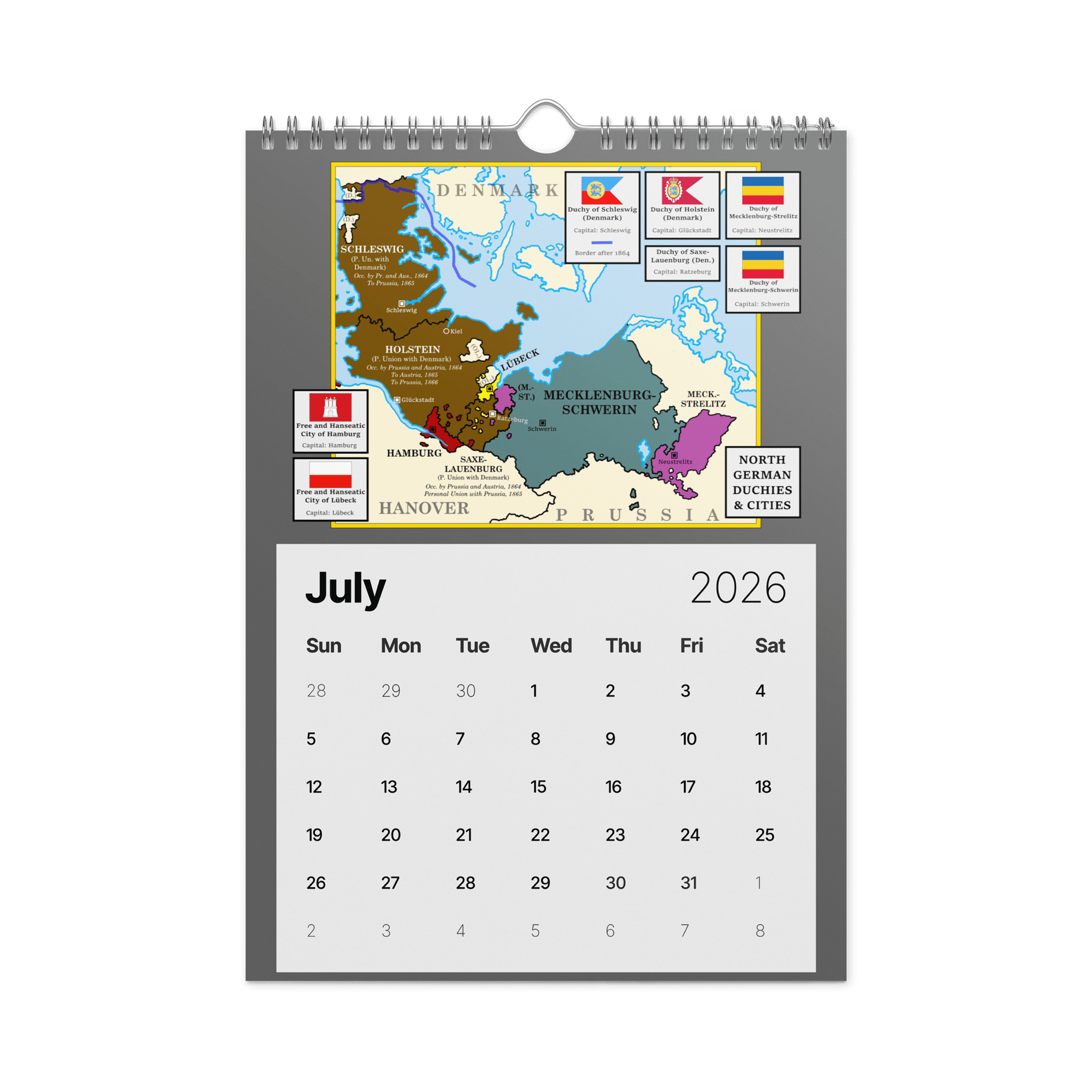 19th Century German States Calendar product image (4)