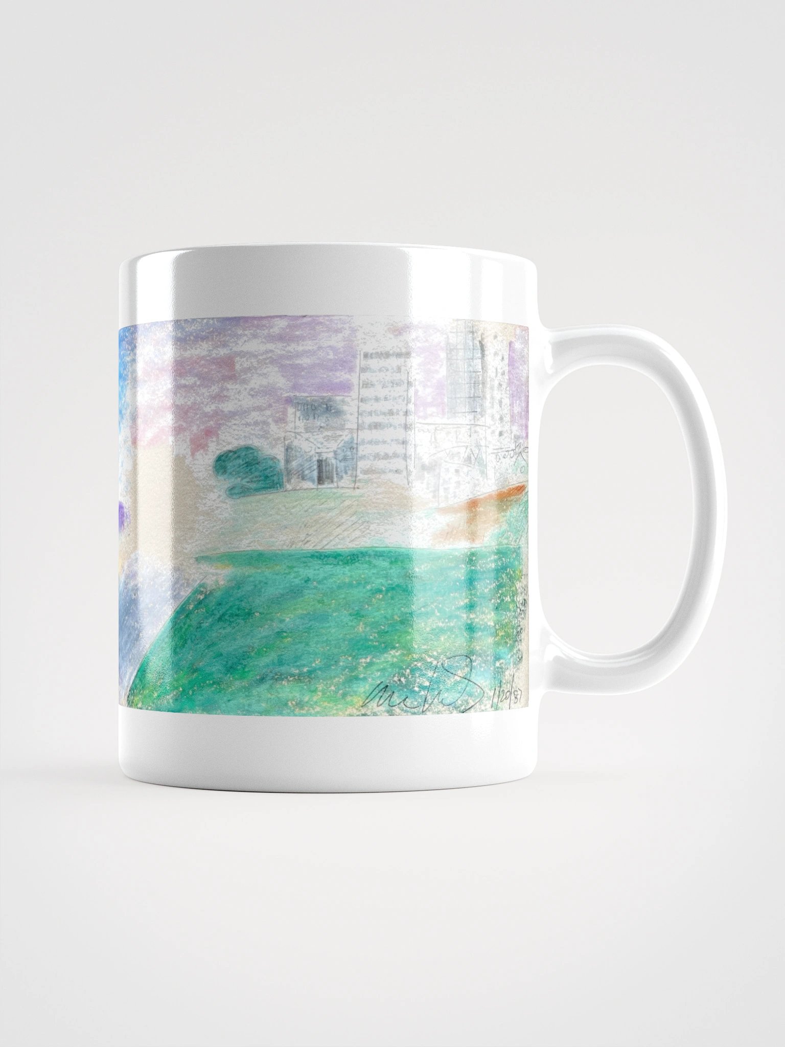 Passing Paradise 01.20.87 White Glossy Mug product image (3)
