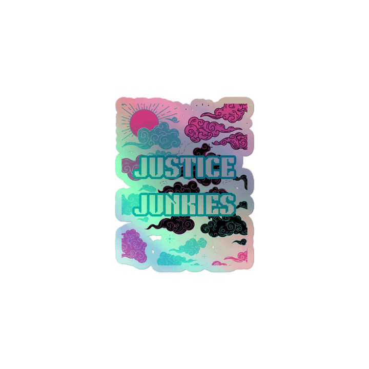Gorgeous holo Justice Junkies Sticker product image (1)