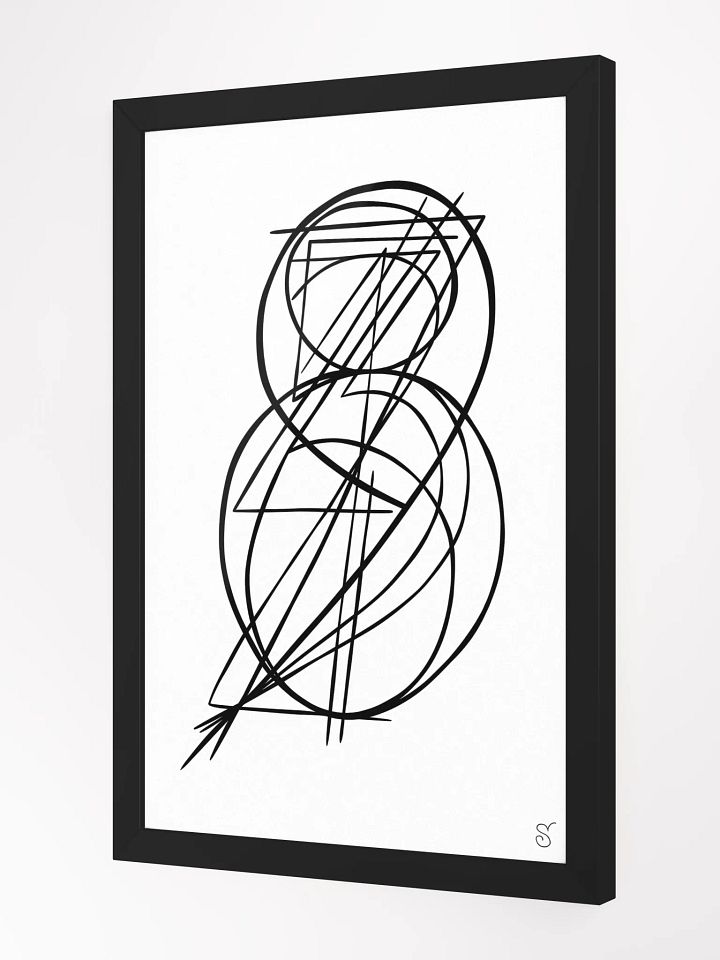 Chaos in Monochrome Framed Poster - Abstract Image No. 10 product image (2)