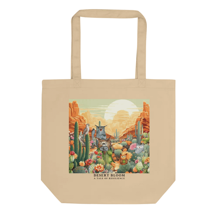 Desert Bloom: A Tale of Resilience Eco Tote Bag (Small) product image (1)