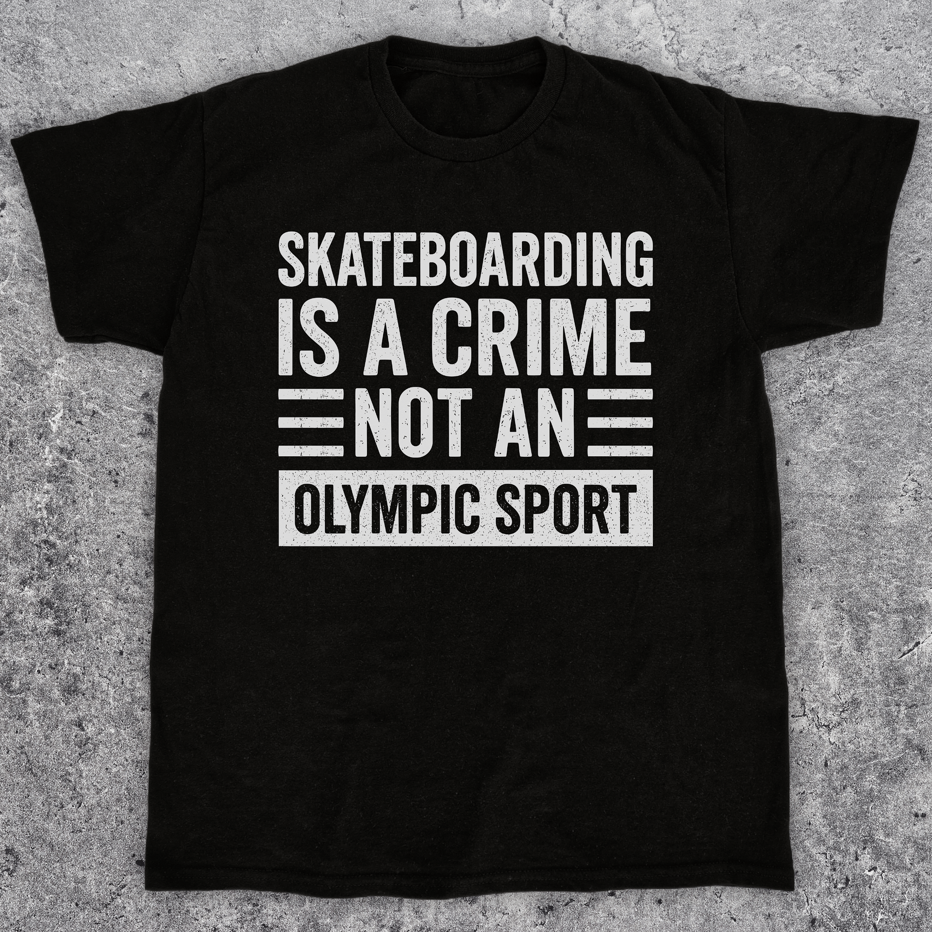 Skateboarding is a crime not an olympic sport, Unisex t-shirt product image (1)