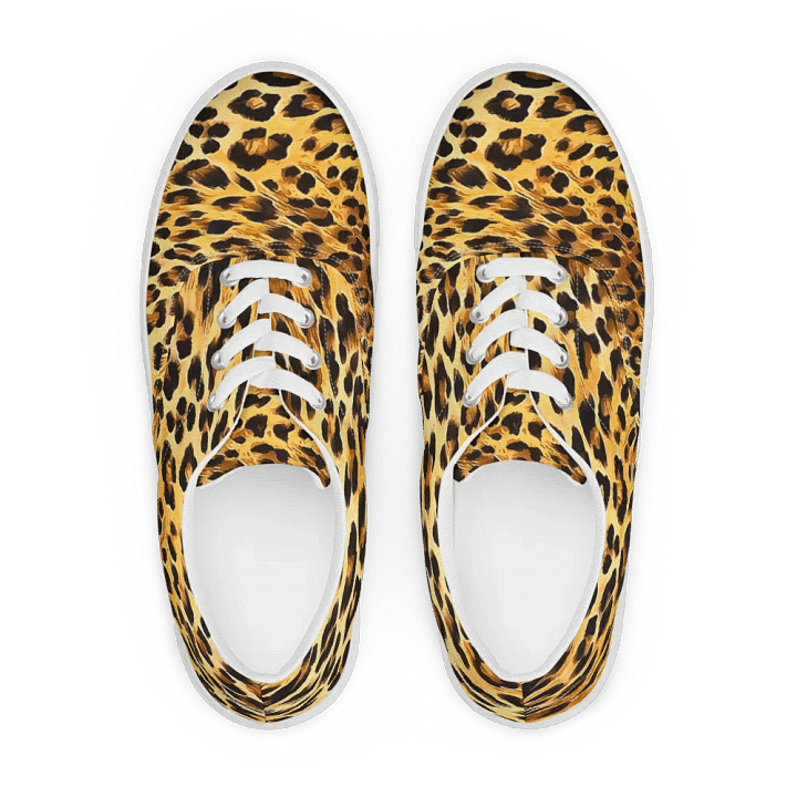 Leopard Skin Lace Up Canvas Shoes product image (1)