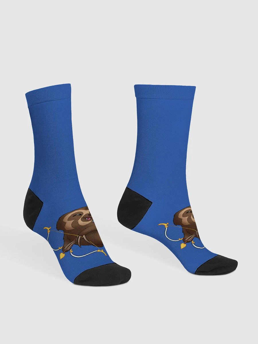 Blue Cupid Sloth Crew Socks product image (3)