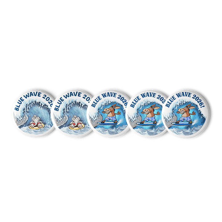 Blue Wave 2026 Pin Button Set product image (2)