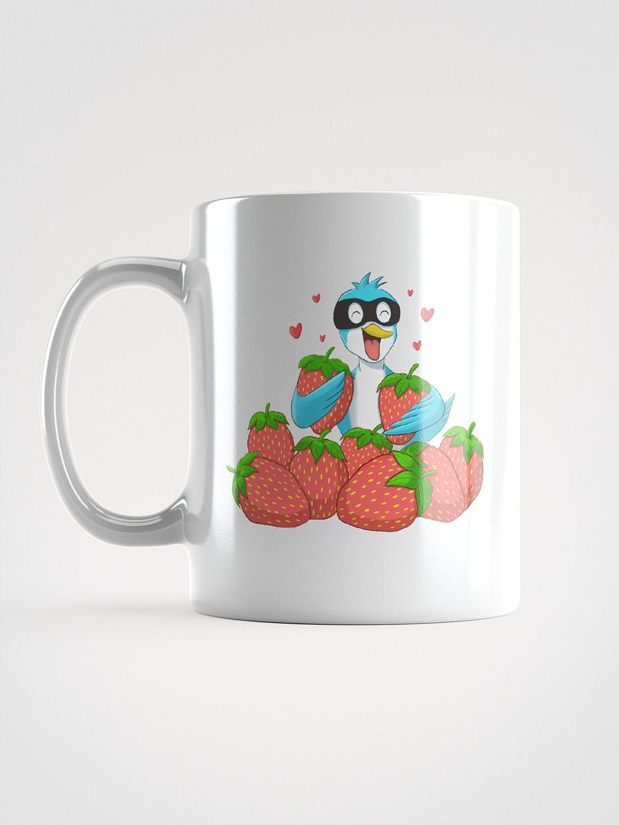 Happy Blue Bird Strawberry Thief white coffee mug product image (11)