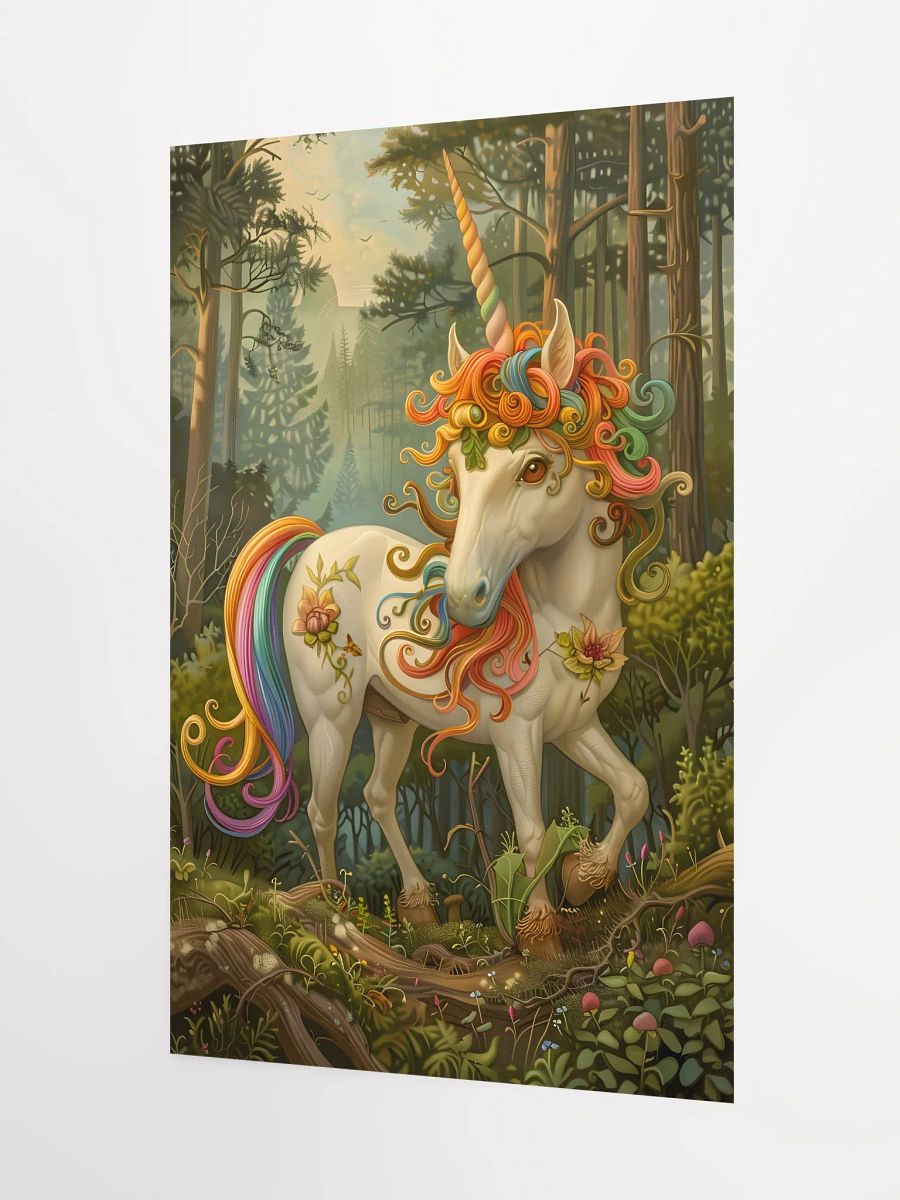 Majestic unicorn in enchanted forest with flowers product image (3)