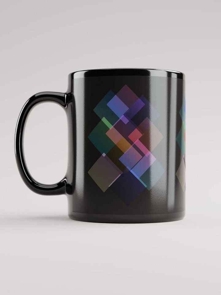 Geometric Gradient Artistic Squares Black Mug product image (3)