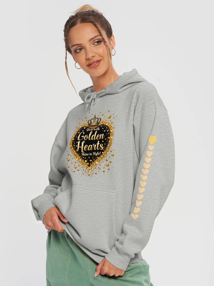Black History Month Golden Hearts Shine in Style Unisex Hoodie product image (24)