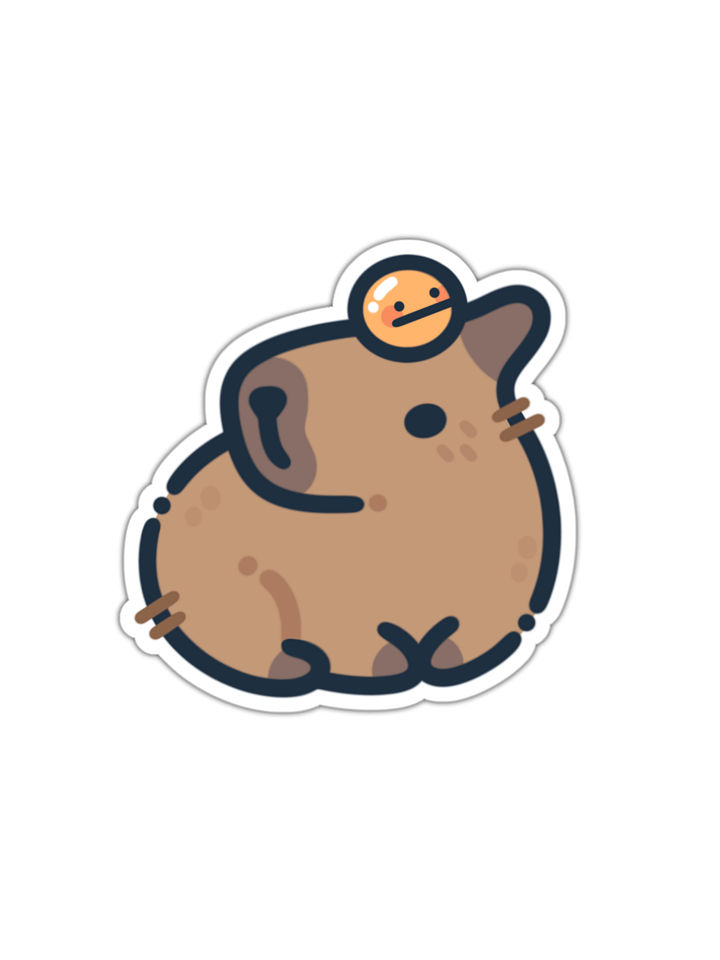 Capybara Orange Sticker product image (1)
