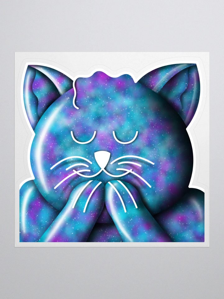 Blue Galaxy Kitty Sticker product image (3)