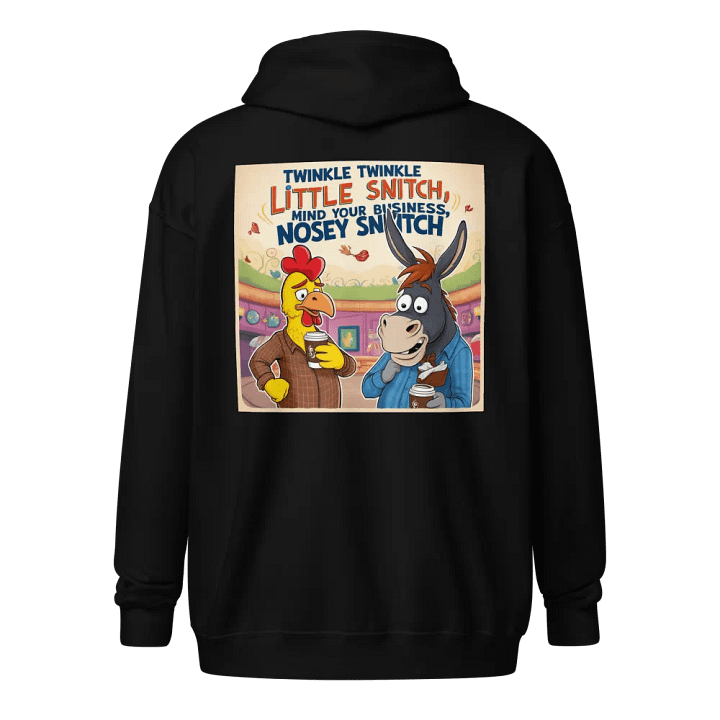 Whimsical Animal Coffee Cartoon Zip Hoodie product image (1)