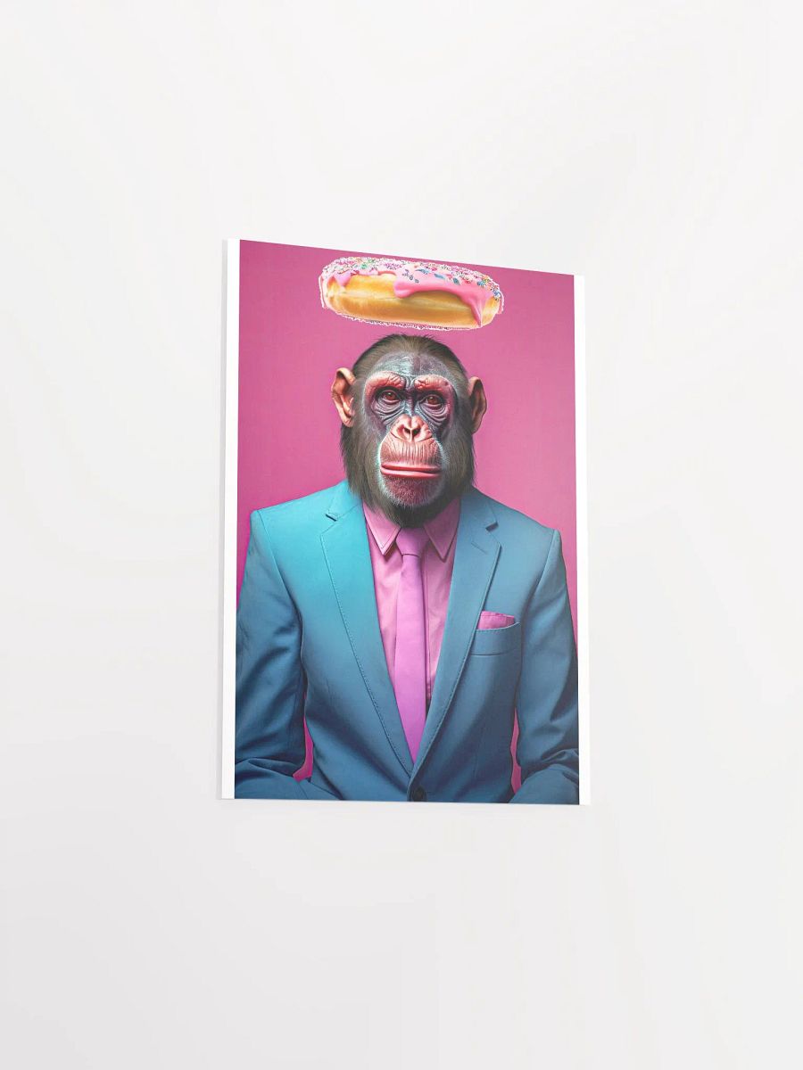 Flying Donut over Business Chimp Poster product image (12)