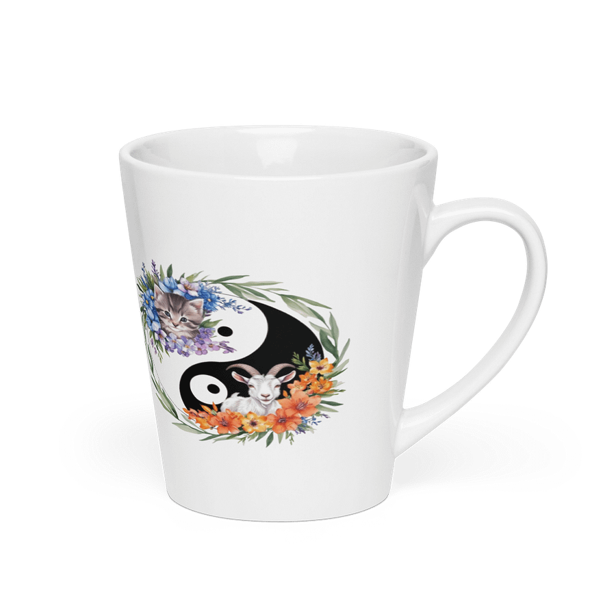 Yin-Yang Floral Latte Mug product image (2)