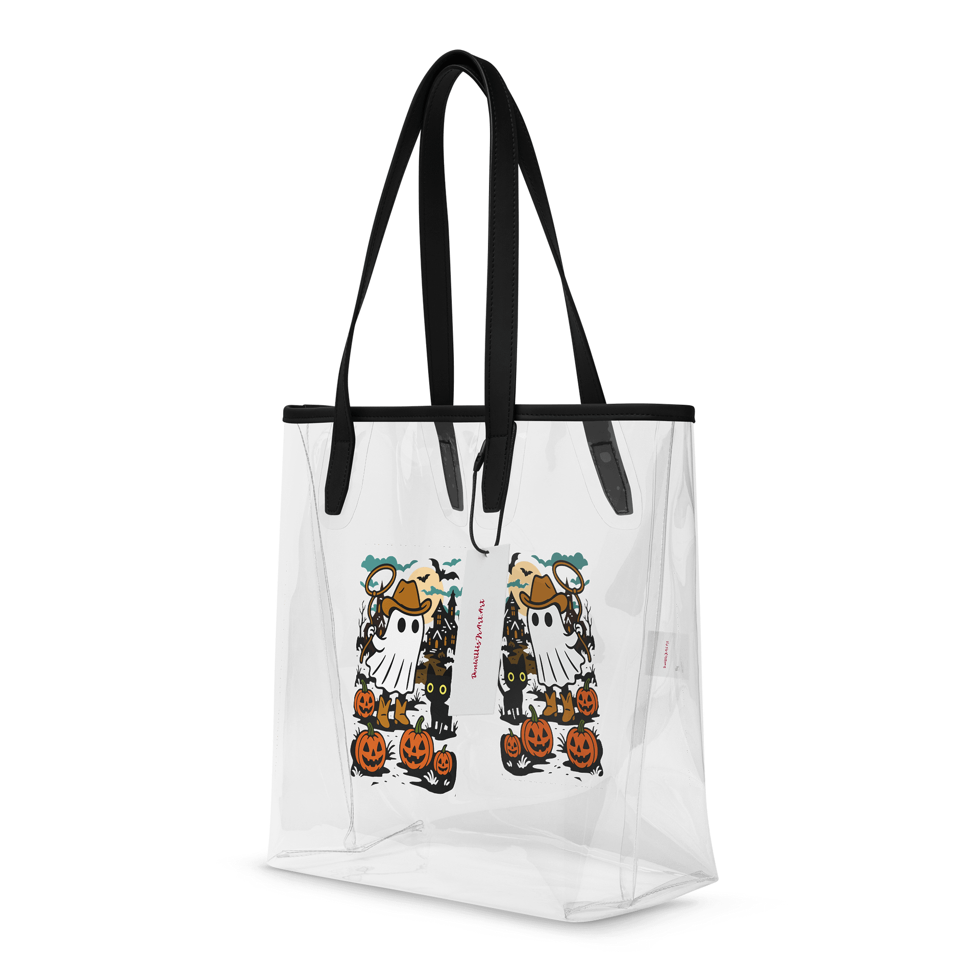 Spooky Cowboy Ghost Clear Tote Bag product image (4)