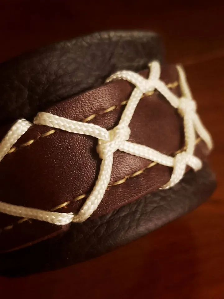 Brown & White Shibari Cuff (custom order) product image (2)