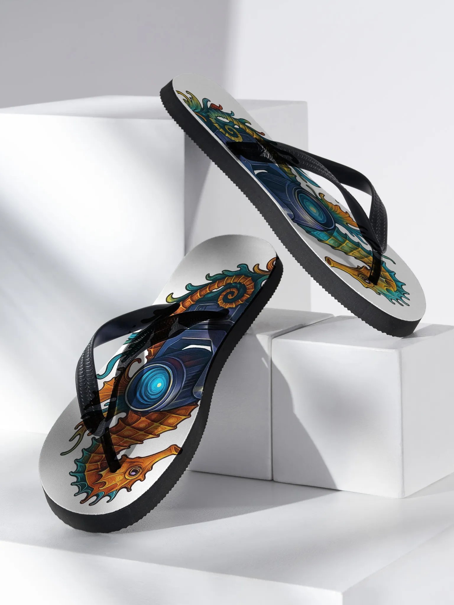 Theatrically Jerry: "Sea Horse Movers" Moving Head Light Flip-Flops product image (1)