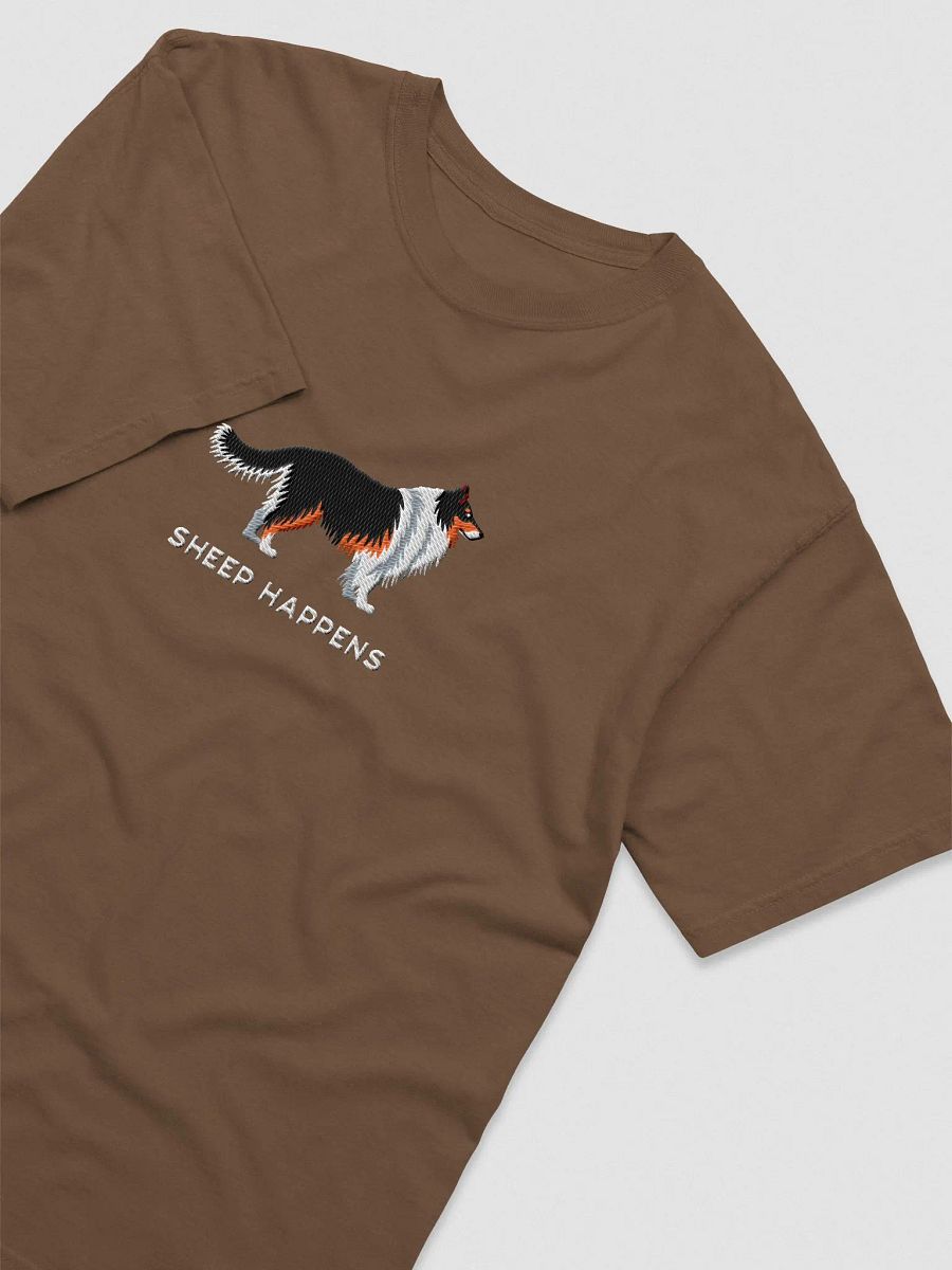 Sheep Happens T-Shirt(Embroidered) of a Shetland Sheepdog(Tricolor) product image (6)
