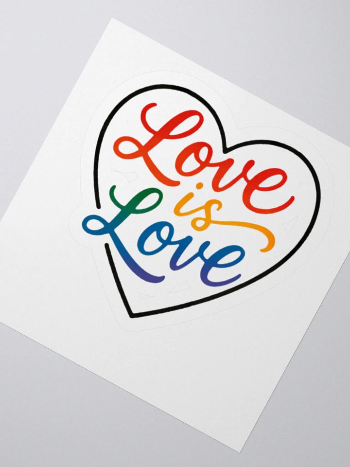 Love is Love Pride LGBTQ+ Rainbow Heart Stickers product image (6)