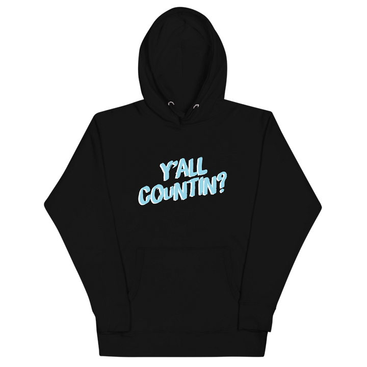 Yall Countin? Hoodie - Blue and Black product image (1)