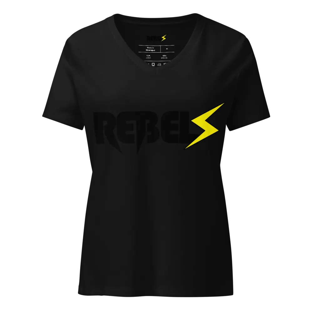 Woman's V Neck | Black | Black/Yellow product image (4)