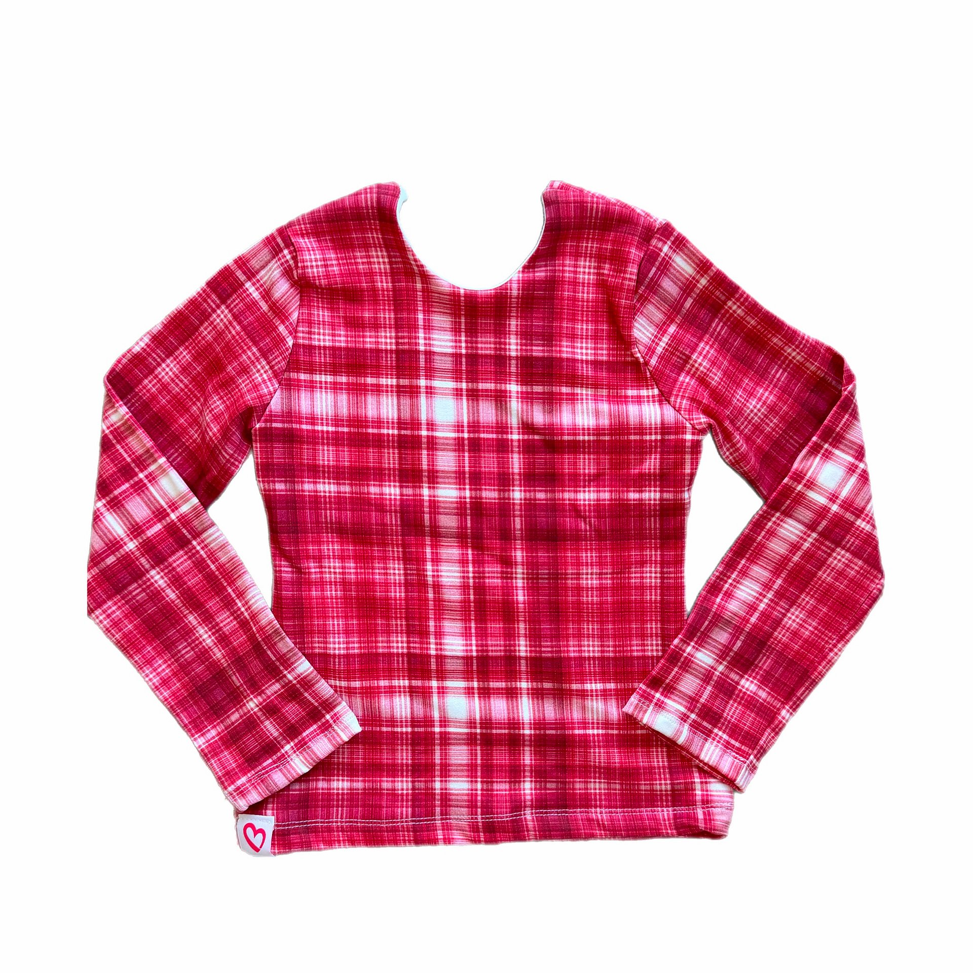 Red Plaid Fitted Top Long Sleeves product image (1)