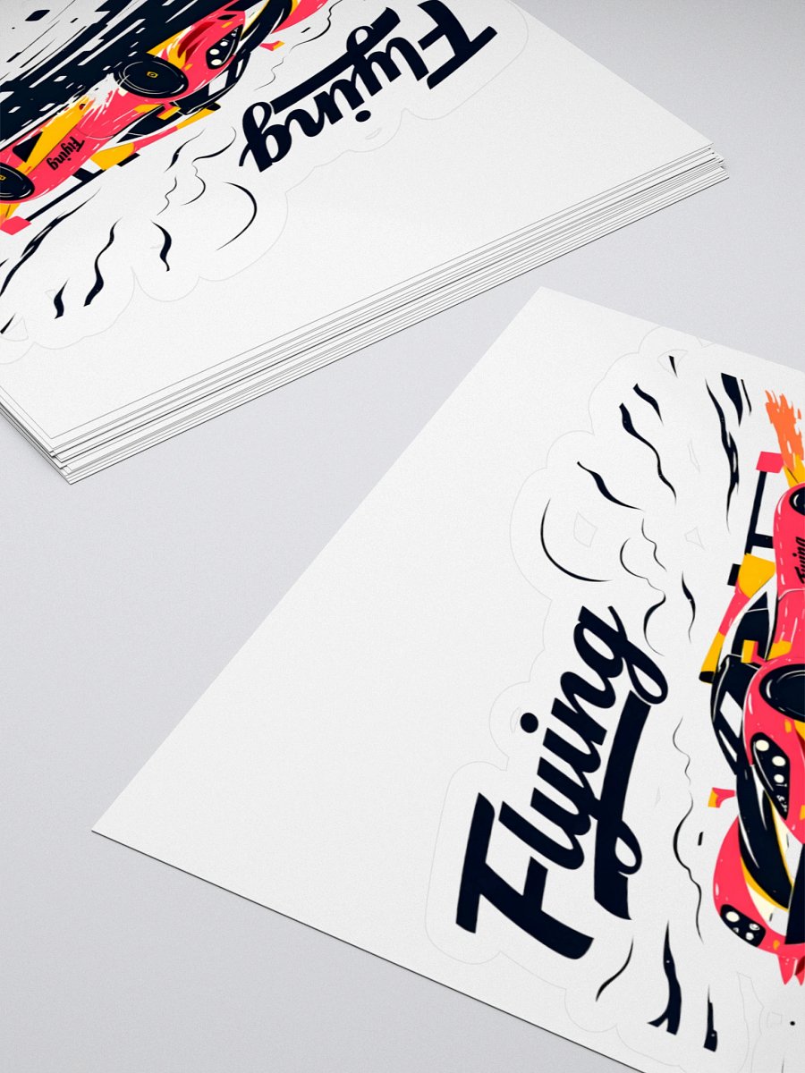 Supersonic Race Car | 'Flying' Speed Art Print Sticker product image (12)